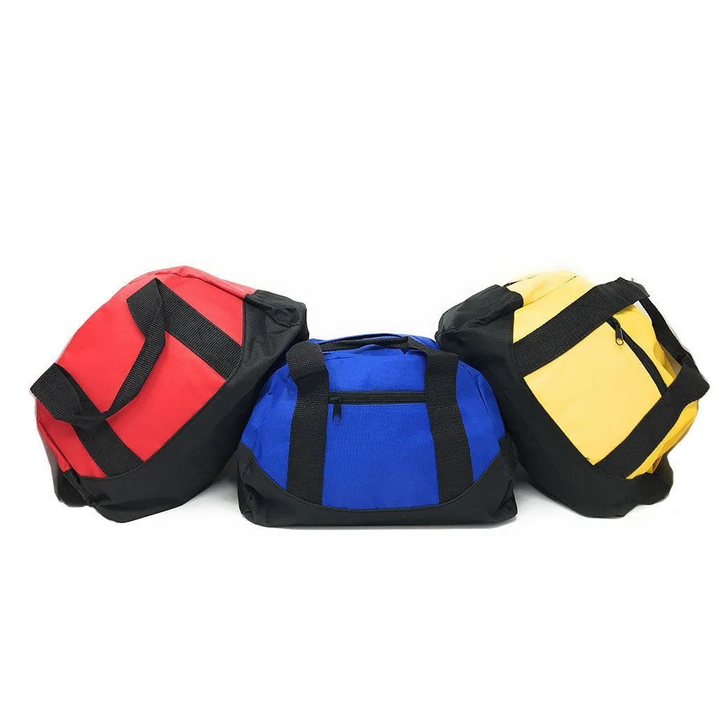 1 Dozen Duffle Bags Travel Sport Gym Carry Small 12 inch Wholesale Bulk