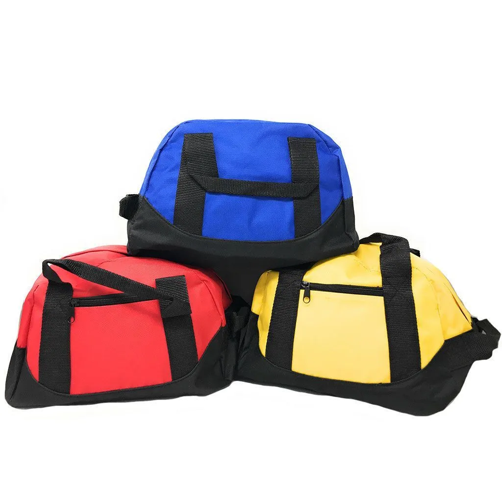 1 Dozen Duffle Bags Travel Sport Gym Carry Small 12 inch Wholesale Bulk