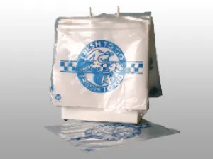 10" X 8" 1.25 mil Seal Top Saddle Pack Deli Bag -- Printed "Fresh to Go" One Color