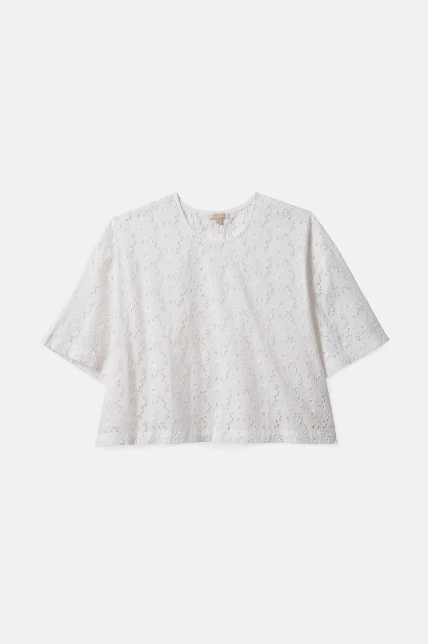 Amalfi Eyelet S/S Woven - White