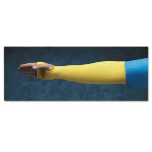 Ansell Kevlar Sleeves, 18 in Long, One Size, Yellow, 70-118