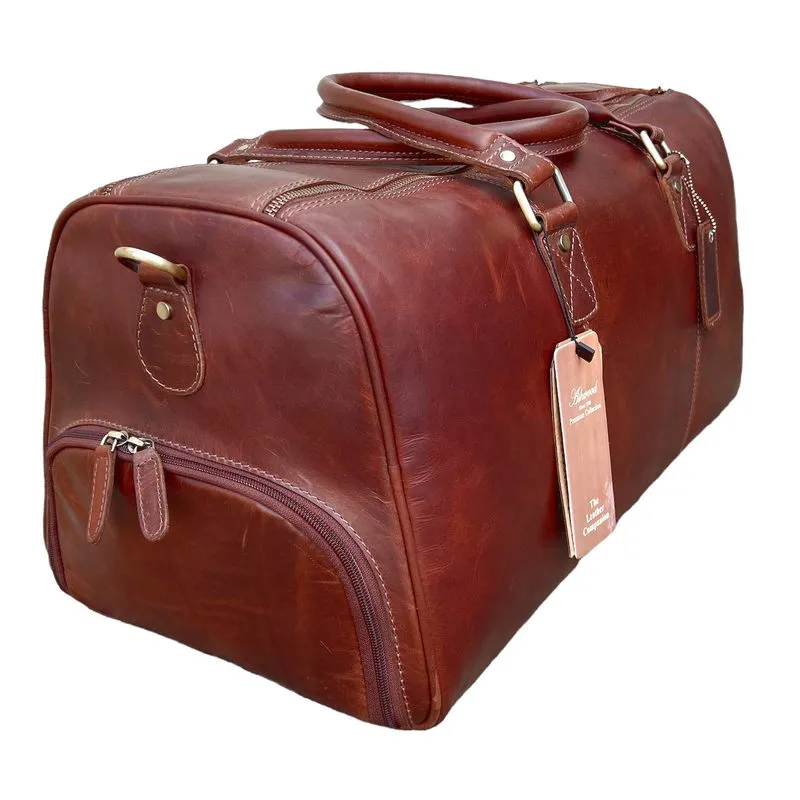 Ashwood Leather Holdall in Chestnut