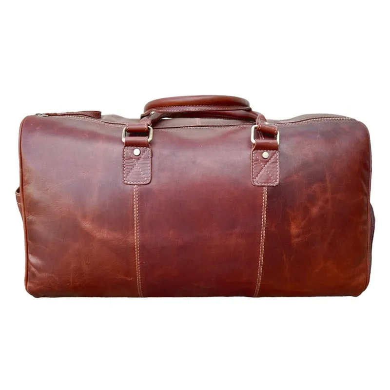 Ashwood Leather Holdall in Chestnut