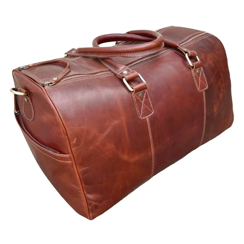 Ashwood Leather Holdall in Chestnut