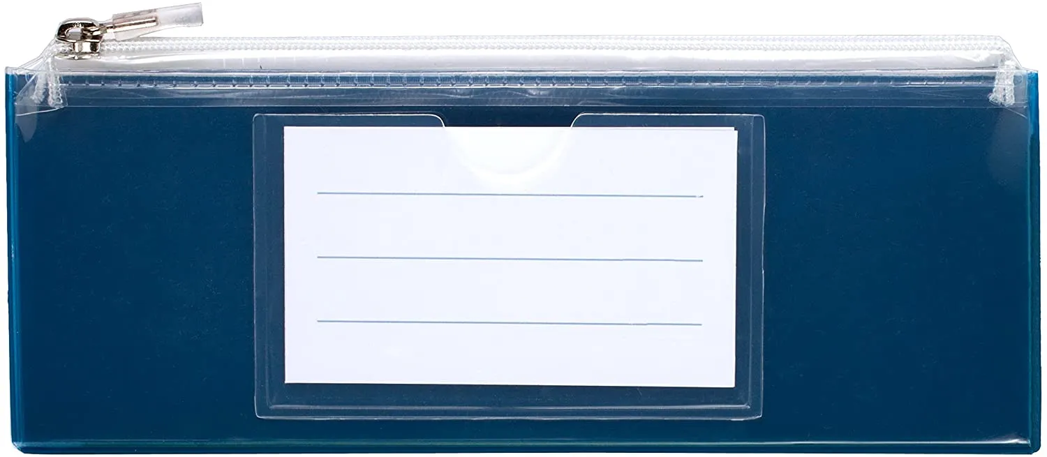 AT-A-GLANCE Zipper Pouches, Clear Front, 8" x 6", 8" x 3", 2-PACK (YP13758)