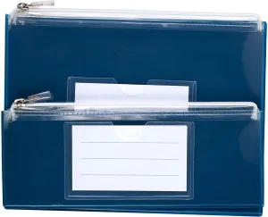 AT-A-GLANCE Zipper Pouches, Clear Front, 8" x 6", 8" x 3", 2-PACK (YP13758)