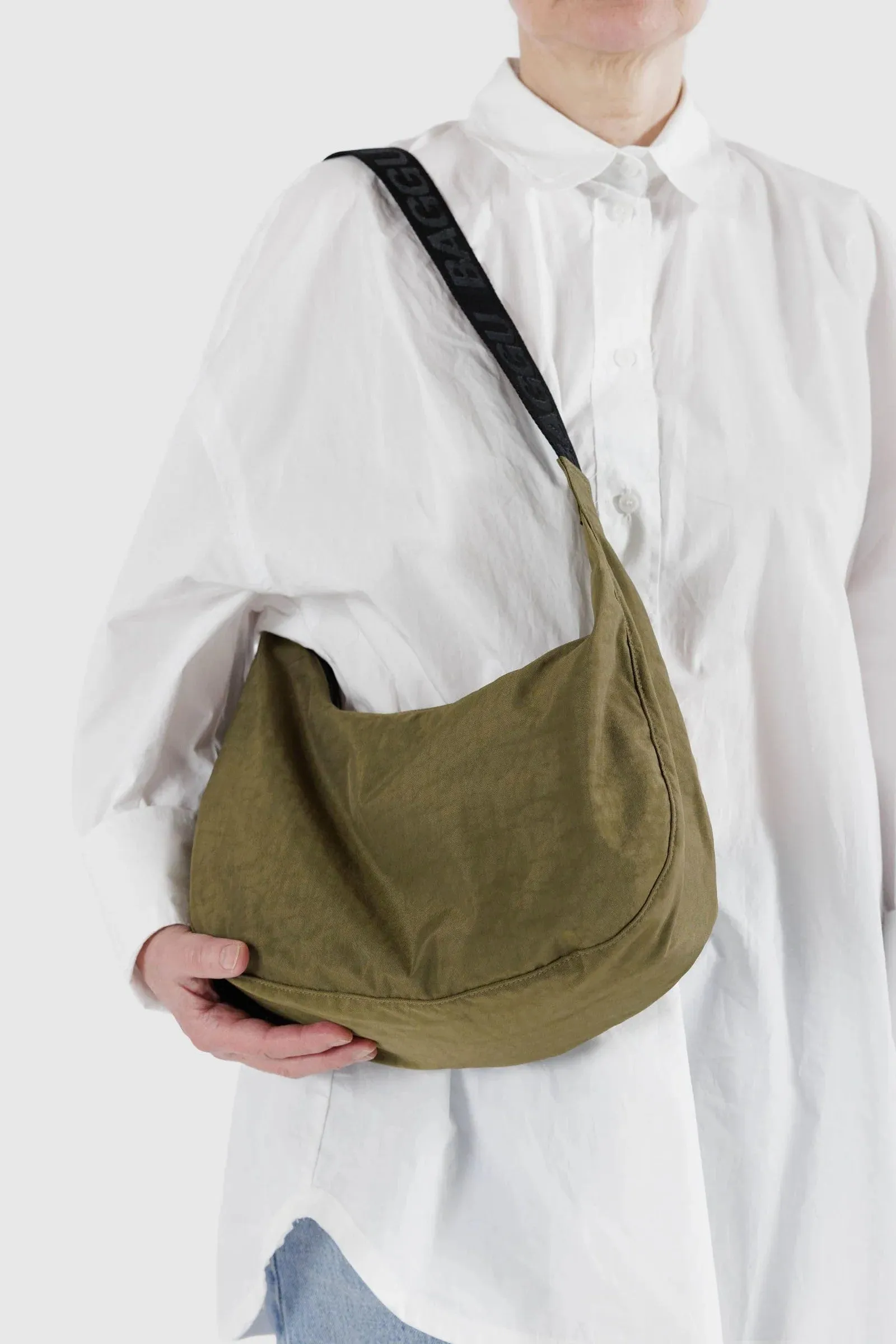 Baggu - Medium Nylon Crescent Bag, Seaweed