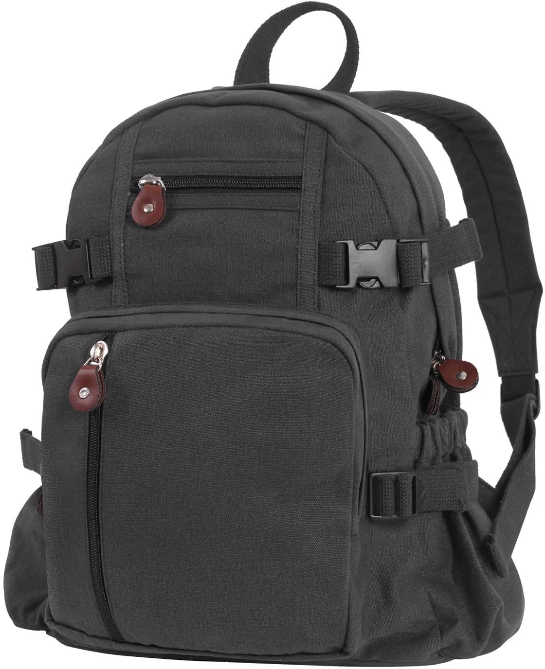 Black - Military Vintage Mini Backpack