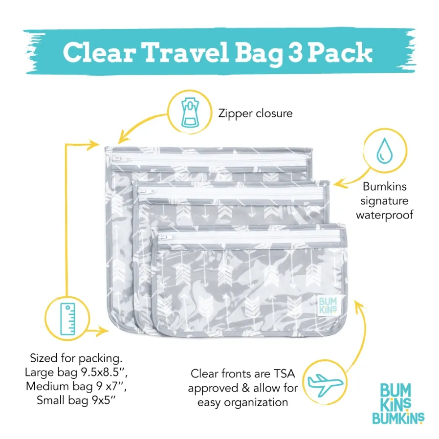 Bumkins Clear Travel Bags | Sand Check