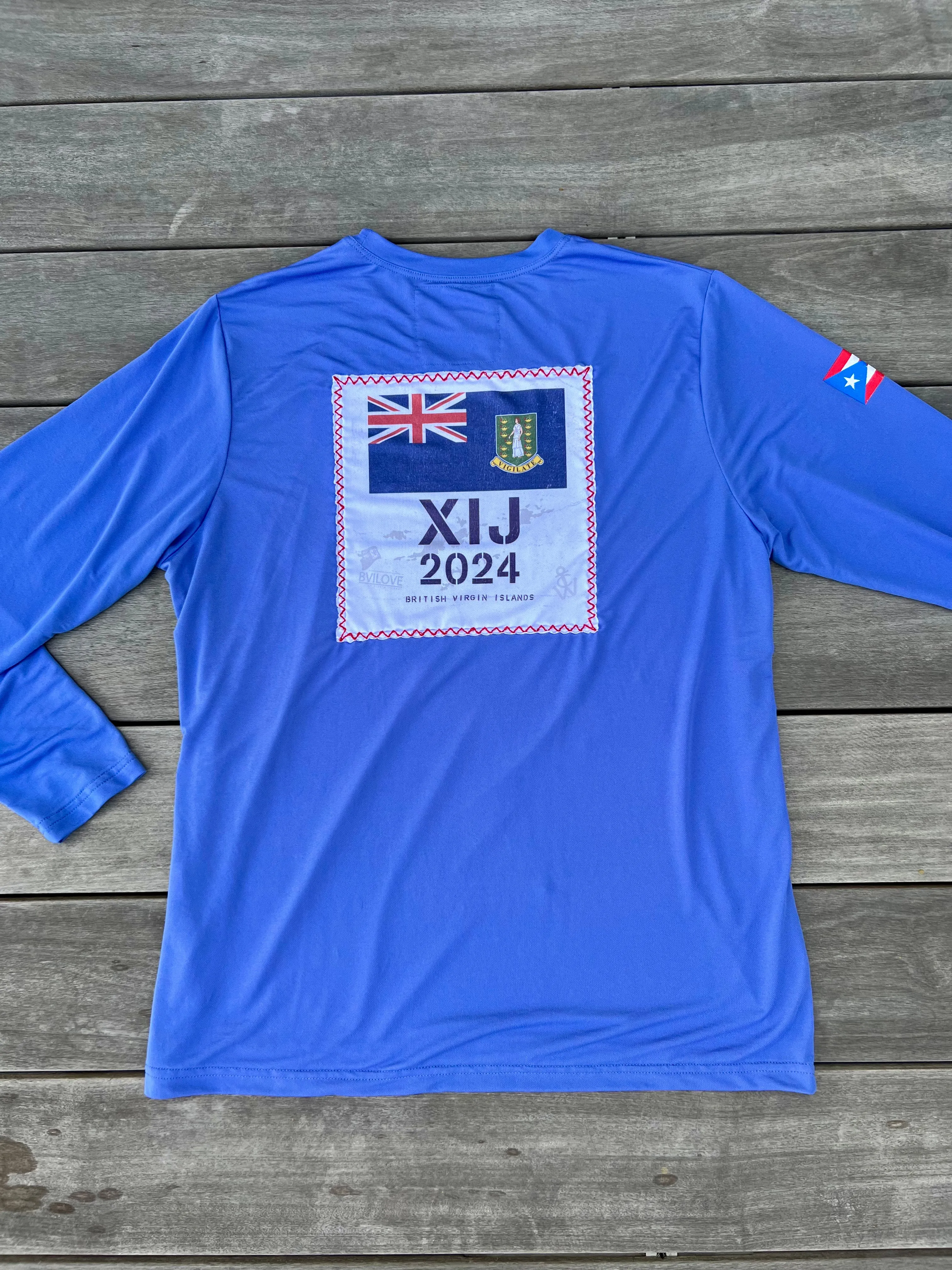 BVI XIJ24 Patch UPF50 Shirt - Barbuda Blue