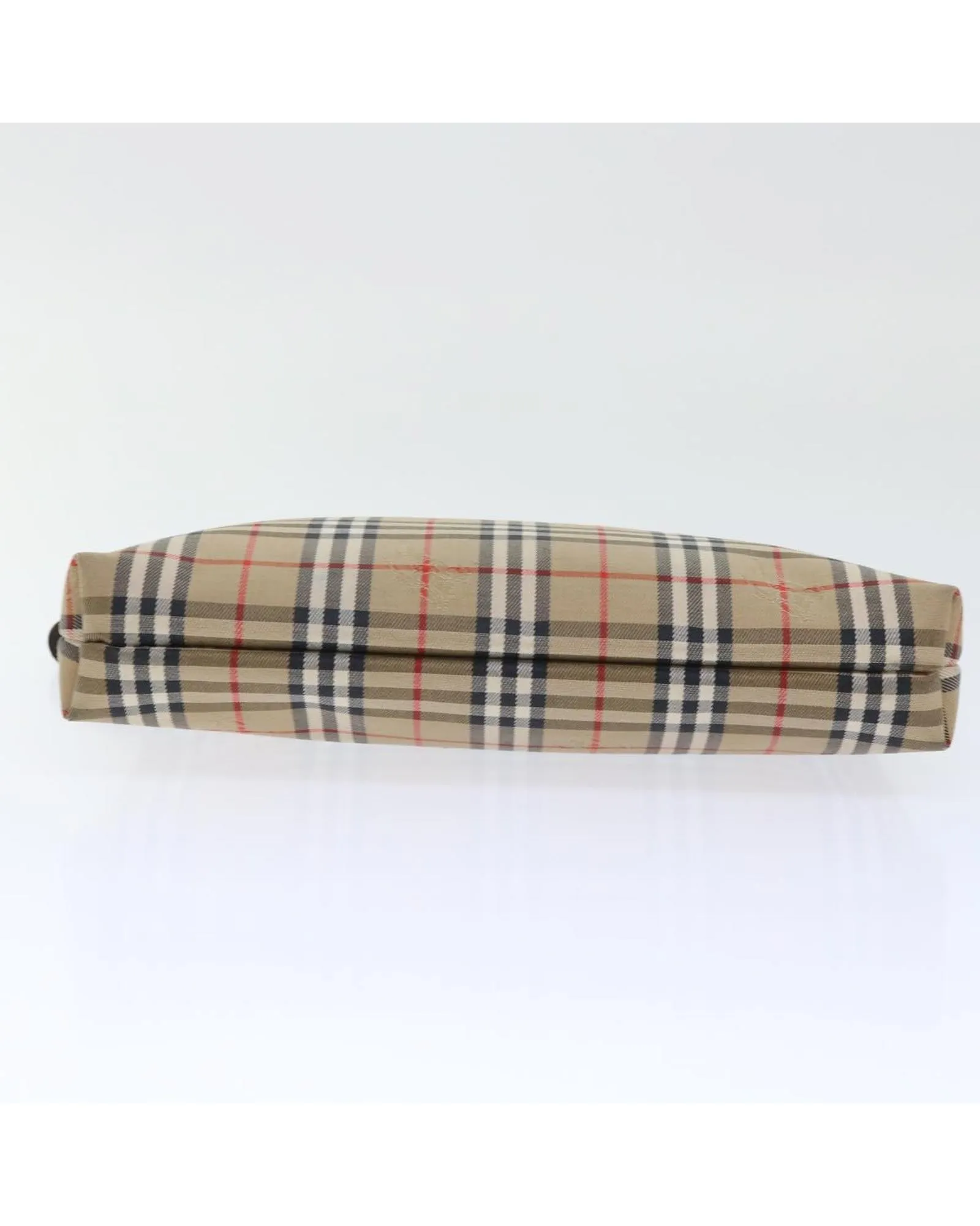 Canvas Check Pouch - Beige