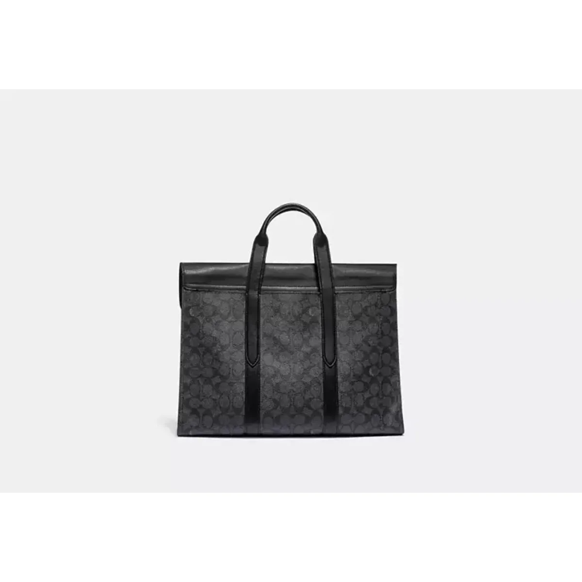 Coach Metropolitan Portfolio In Signature Canvas Black - CH39775