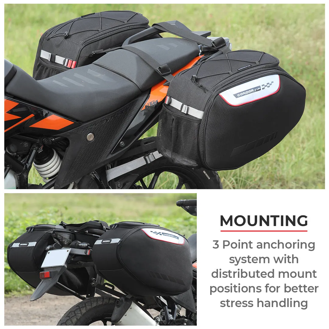 CONDOR 2UP - 100% WATERPROOF SADDLE BAGS