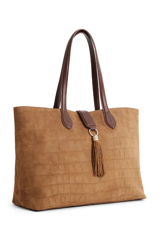 Fairfax & Favor Langham Suede Tote Bag