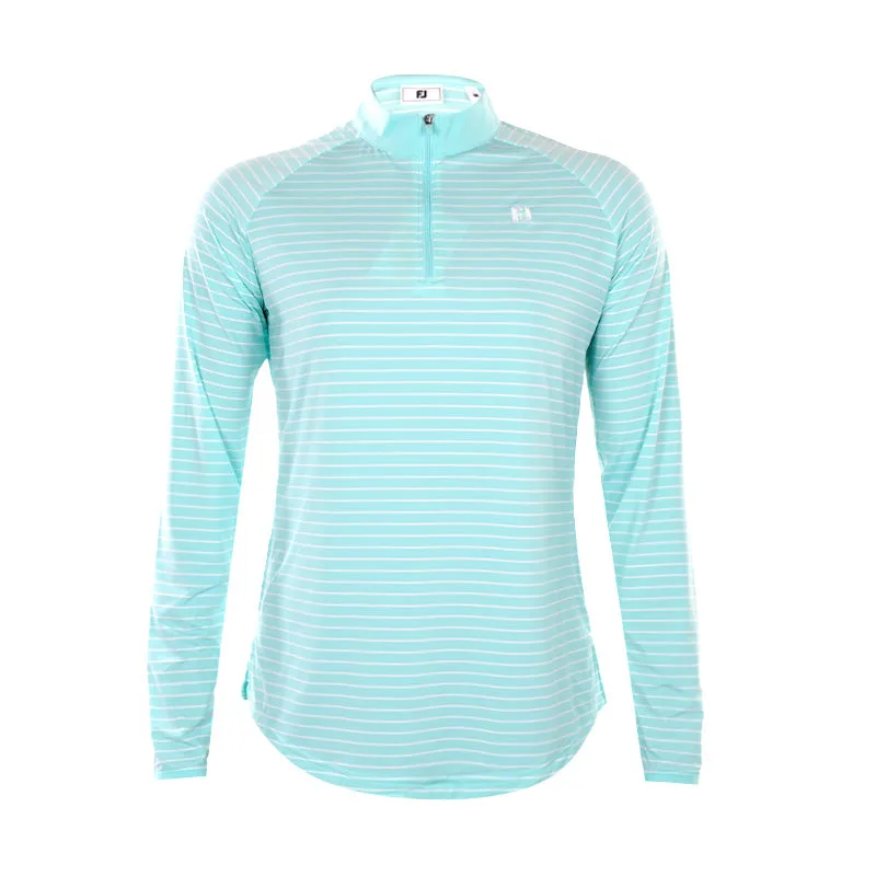 FOOTJOY Quarter Zip Women’s Long Sleeve Sun Protection Shirt (Aqua)