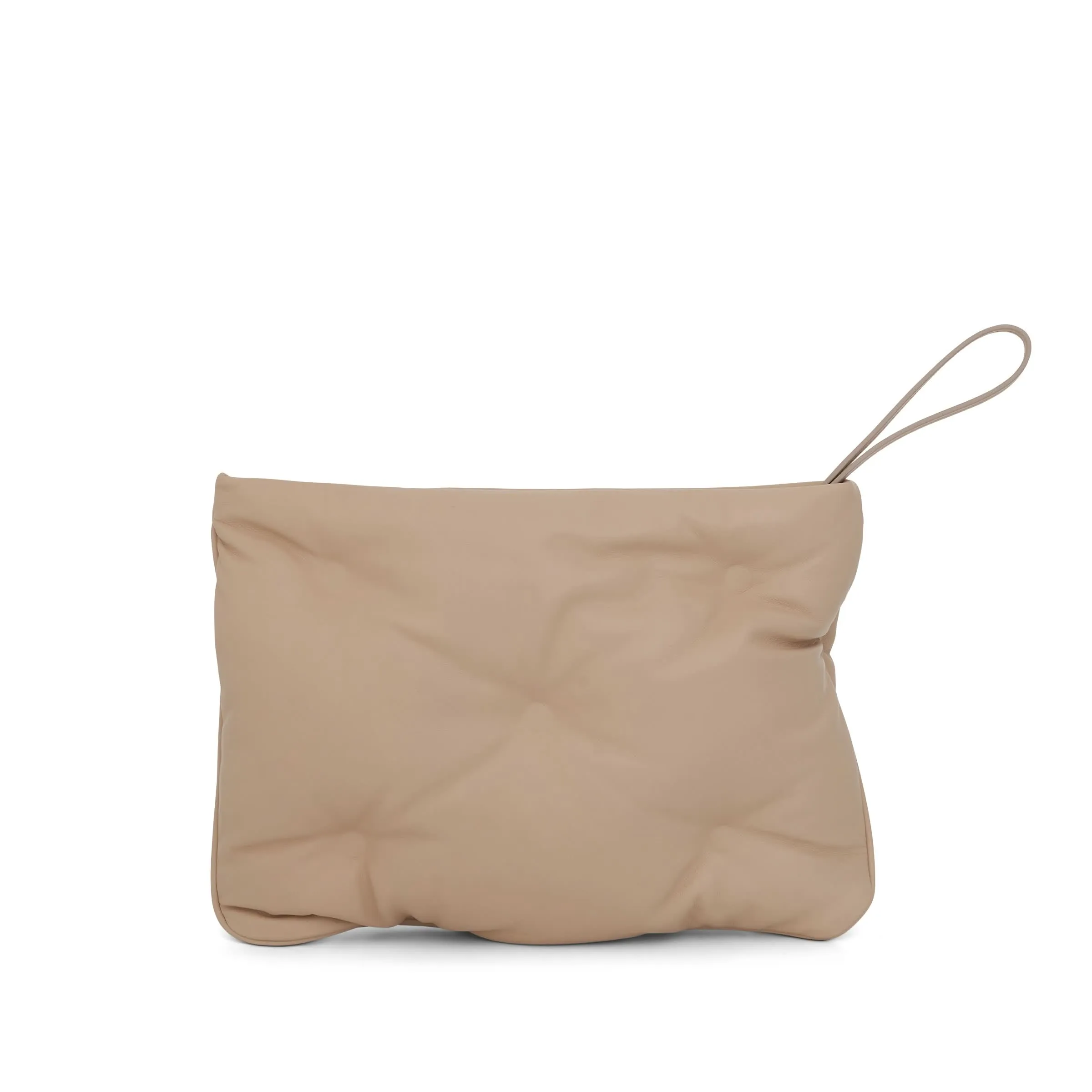 Glam Slam Leather Clutch in Cashmere