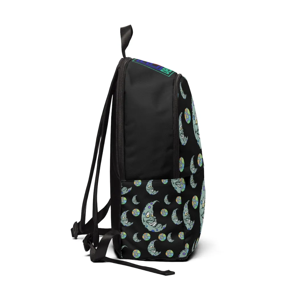 Green Moon  Unisex Fabric Backpack