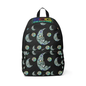 Green Moon  Unisex Fabric Backpack