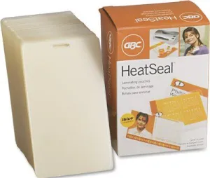 Heatseal Longlife Luggage Tag Laminating Pouches 10 Mil 2-1/2 X 4-1/4 100/Box