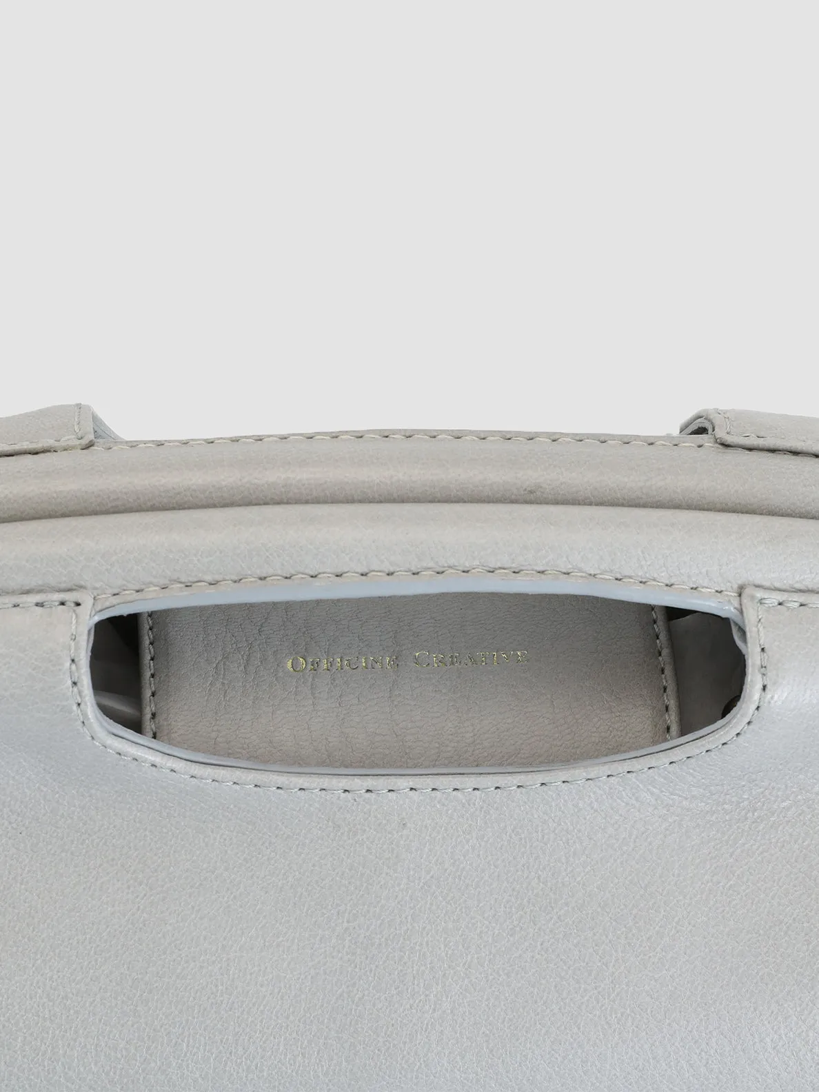 HELEN 05 - Grey Leather Clutch Bag