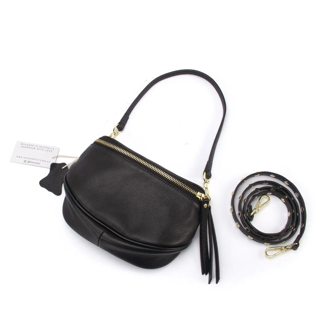 Hi Ho - Obsessed Mini Crossbody Bag in Black/Gold