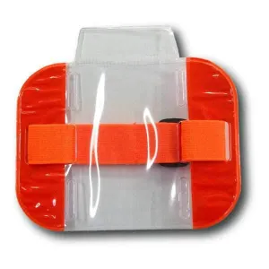 ID / SIA Licence Badge Holder - Arm Band High Viz Orange