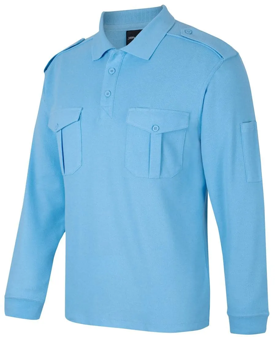 Jb's Long Sleeve Epaulette Polo Shirt 210EL