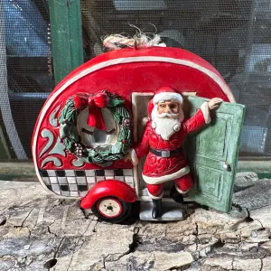 Jim Shore Santa in a Travel Trailer