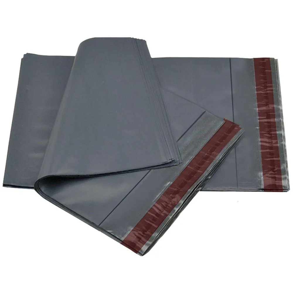 Mailing Bags, 5" x 7" (127mm to 178mm), Grey Plastic Poly Self Seal Bag