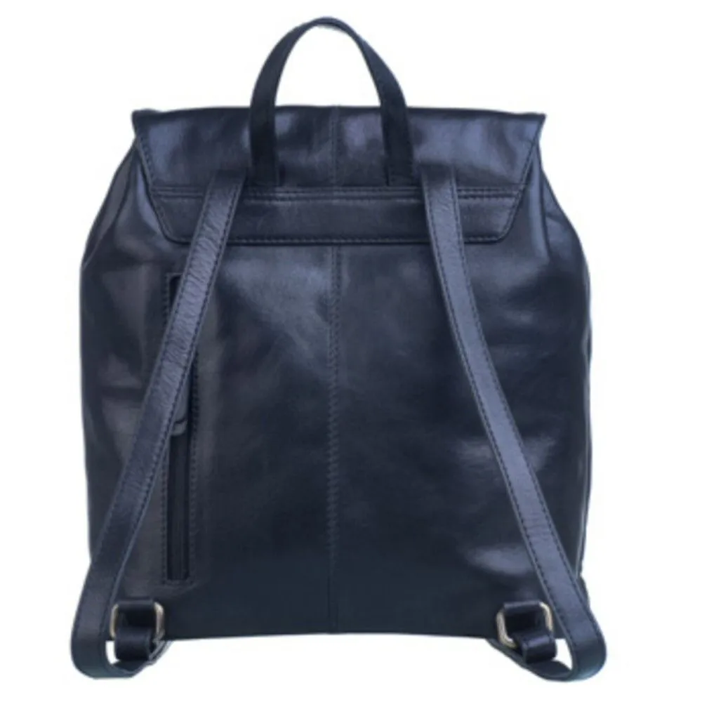 Mala Leather Black Steed Backpack