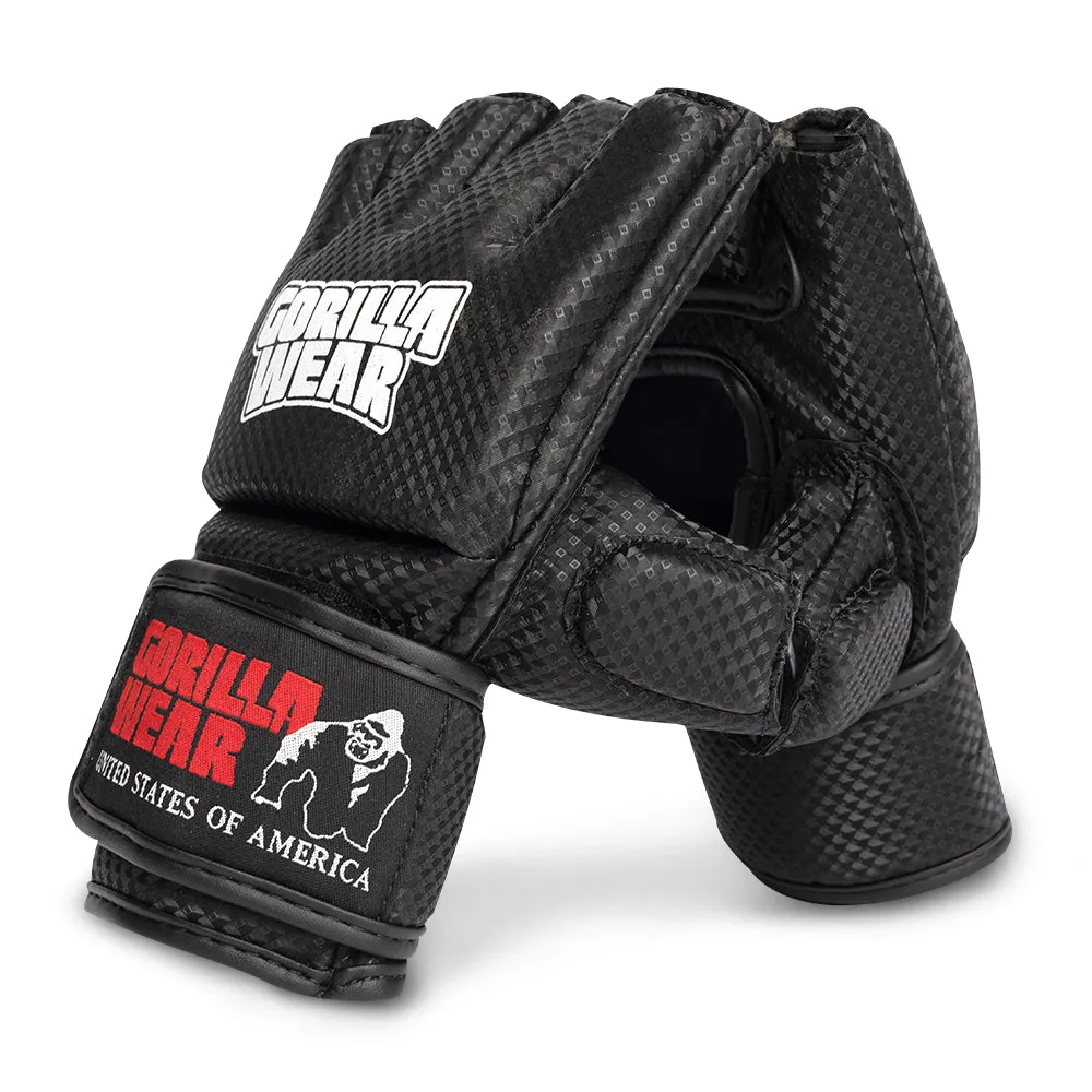 Manton MMA Gloves (With Thumb) - Black/White