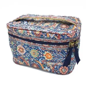 Mini Train Case, Cosmetic and Toiletry Organizer Zippered Travel Bag, in Assorted Colors