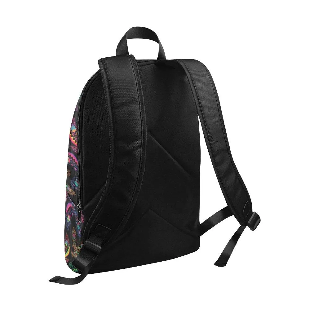 Neon Floral Eagles Backpack for Adult