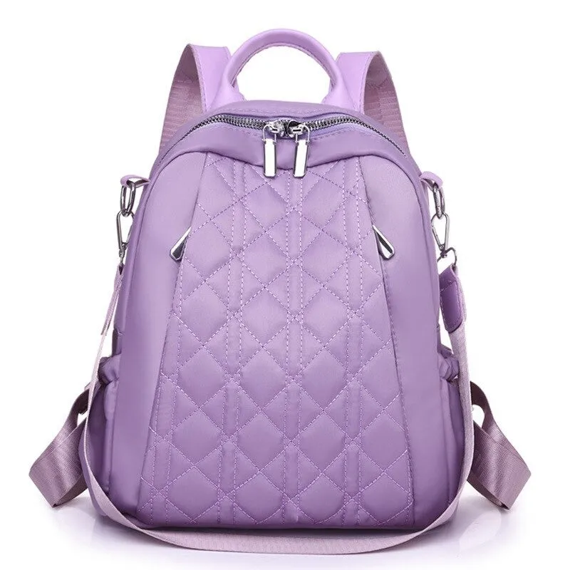 Nylon Fashionable Solid Color Women's Backpack