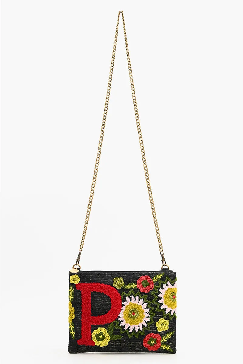 P Floral Crossbody Bag