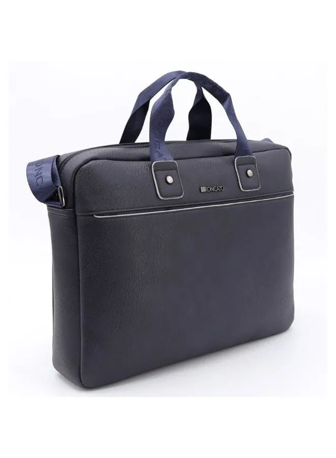 R Roncato Sophisticated and Timeless: Pure Leather Laptop Bag for Men and Women