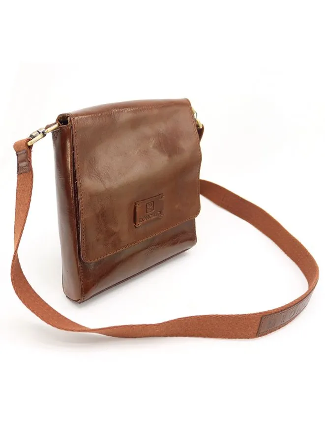 R Roncato Unisex Leather Shoulder Bag, Made in Italy, Elegant and Functional Design