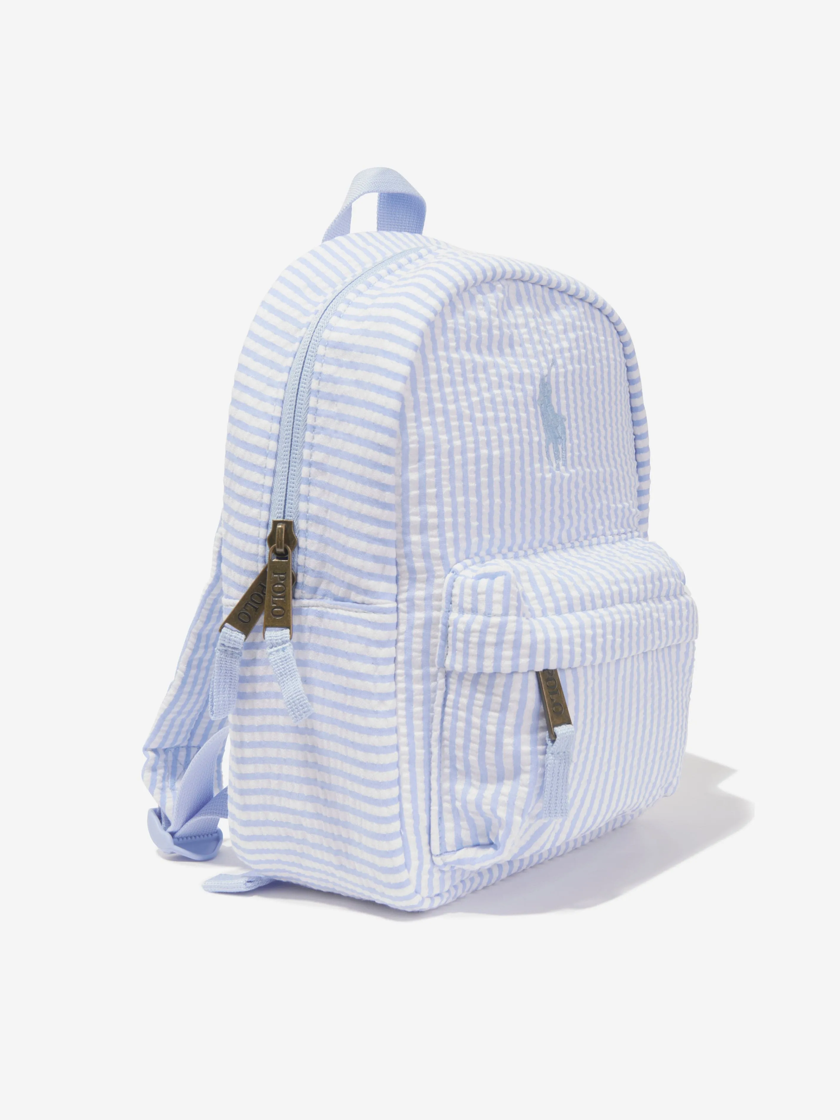 Ralph Lauren Boys Mini Seersucker Backpack in Blue