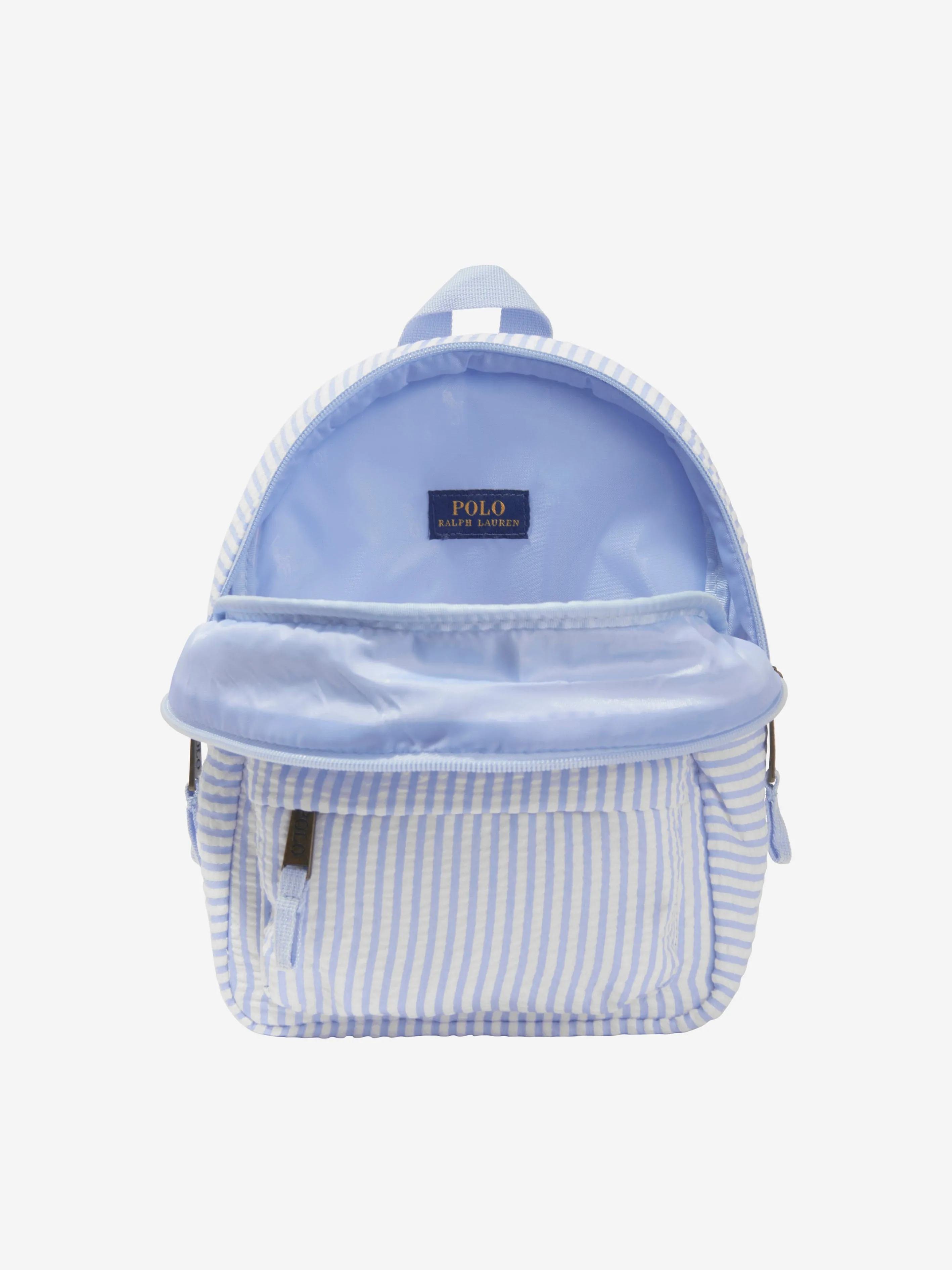 Ralph Lauren Boys Mini Seersucker Backpack in Blue