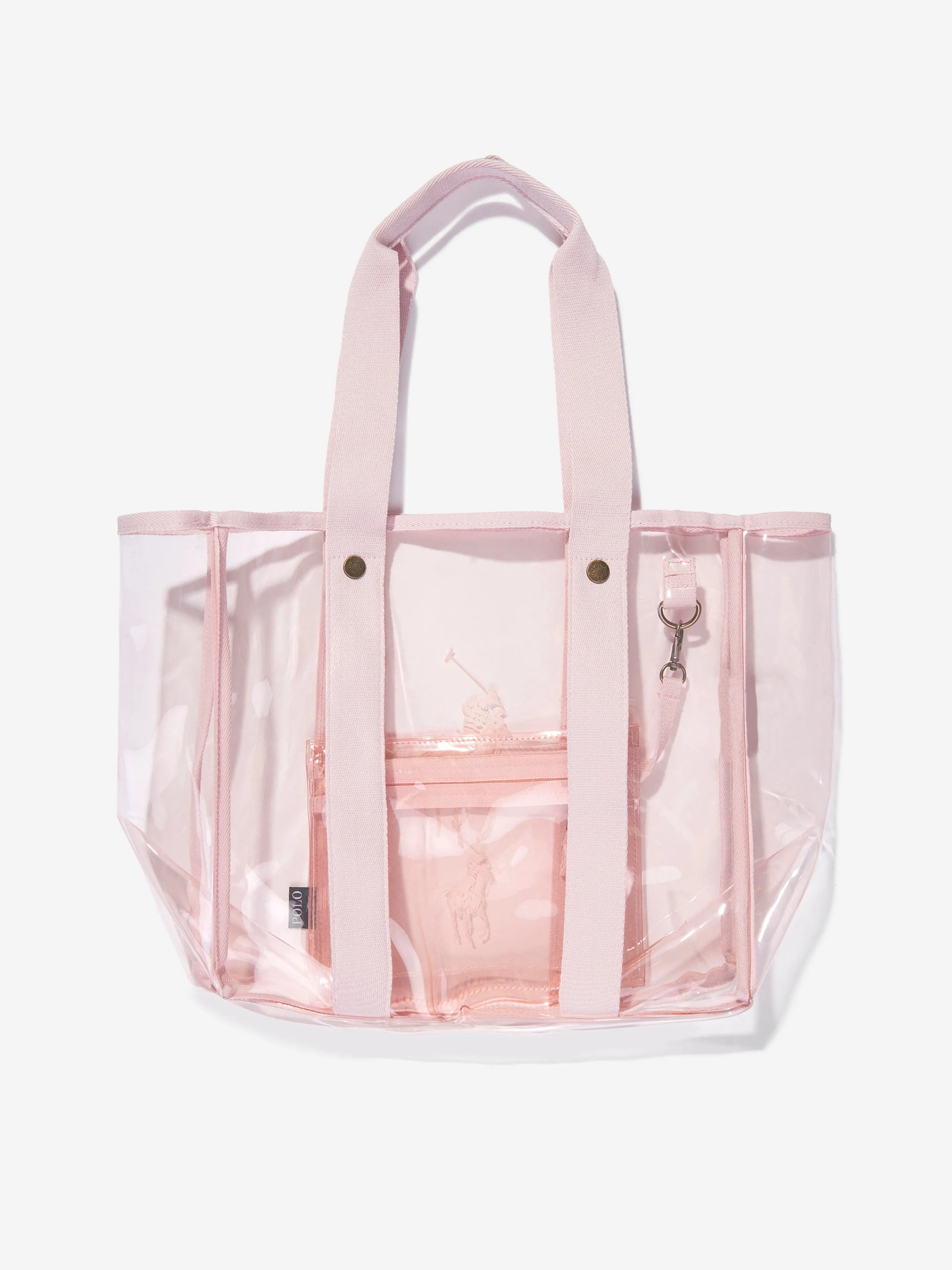 Ralph Lauren Girls Clear Tote Bag With Pouch in Pink (34.5cm)