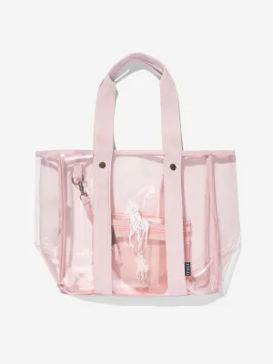 Ralph Lauren Girls Clear Tote Bag With Pouch in Pink (34.5cm)