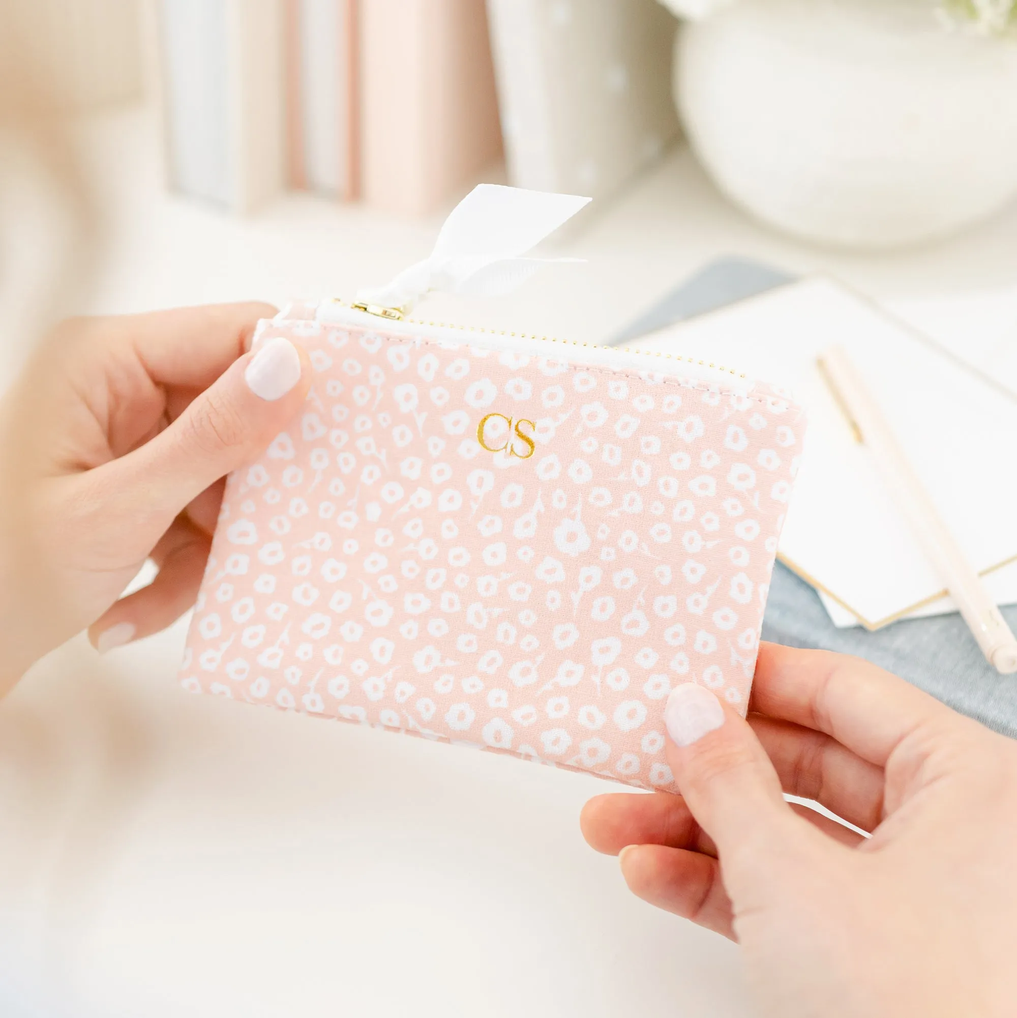 Rose Floral Mini Pouch