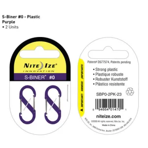 S-Biner Plastic #0 - Purple  2 pack