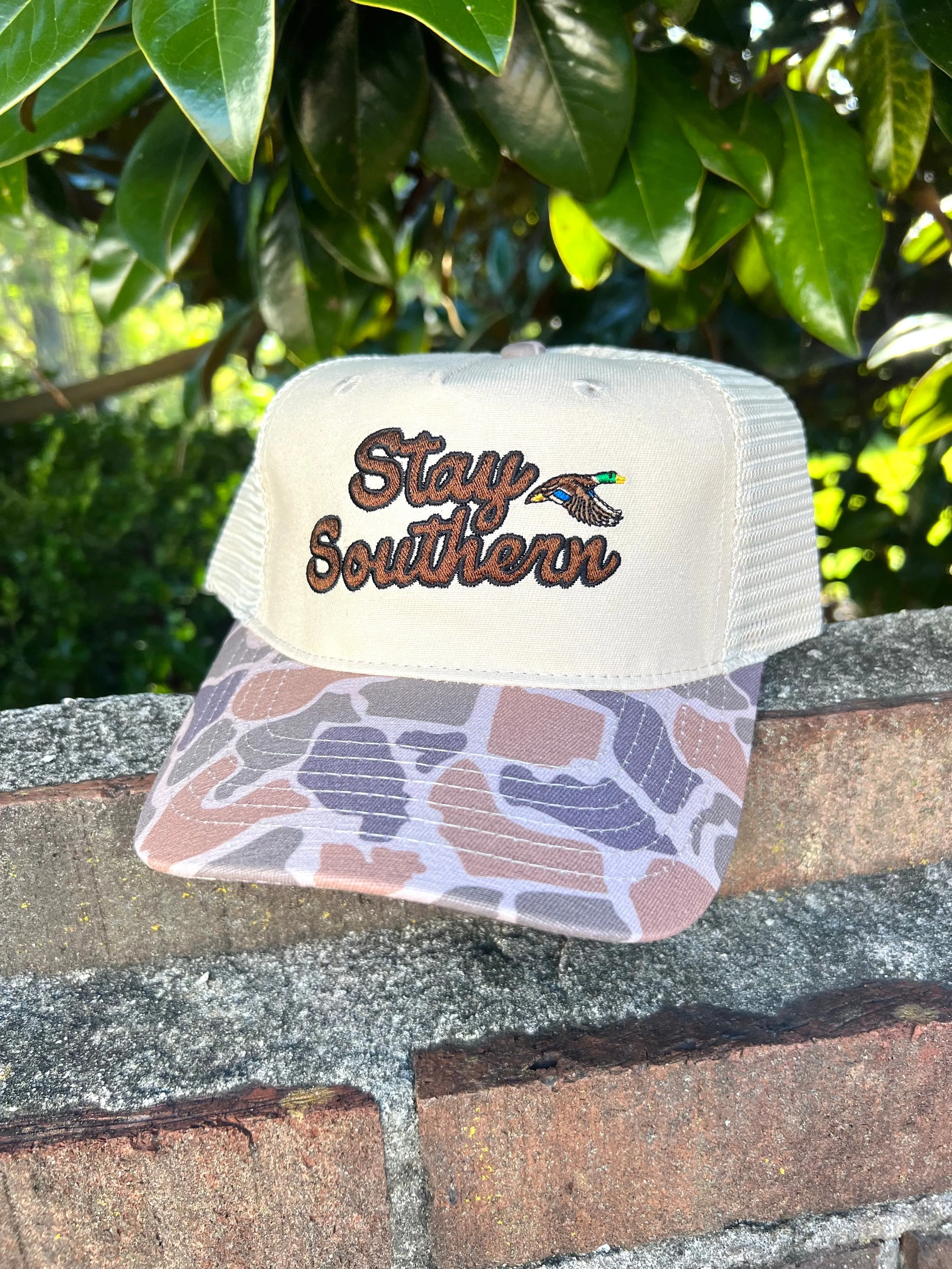 Stay Southern Duck 5 Panel Cotton Hat by Peach State Pride