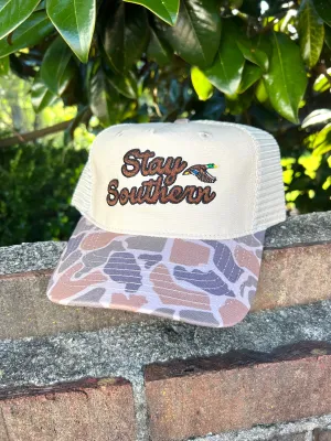 Stay Southern Duck 5 Panel Cotton Hat by Peach State Pride