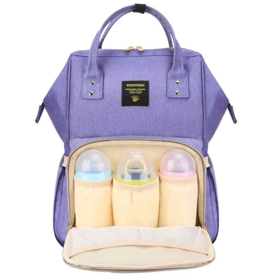 Sunveno Diaper Bag (Blue, Purple)