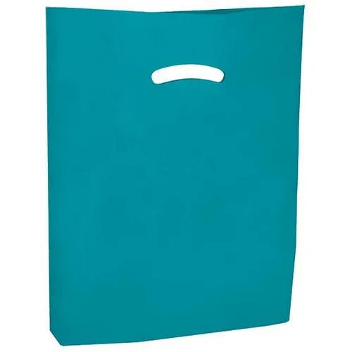 Super Gloss Die Cut Handle Bags. - 15 x 18 x 4 - (Teal)