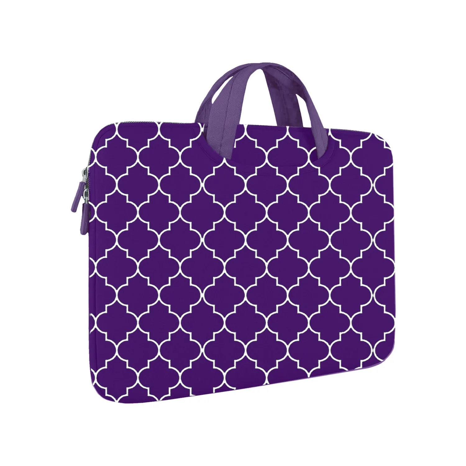 Tablet Travel Accessory Bundle with Purple Moroccan Sleeve