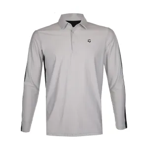 TAYLORMADE Basic Long Sleeve Men's Polo (Ice Beige)