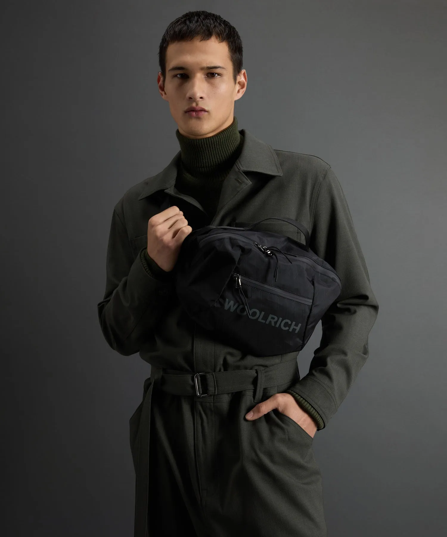 Todd Snyder x Woolrich Sling Bag in Black